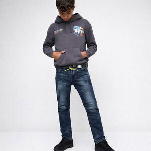 Ativo Boys Slim Fit Jeans Size 14Y Dark Wash Stretch Denim NWOT Belt